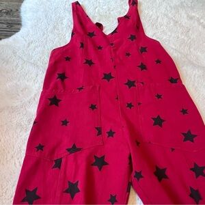 Red Star Jumpsuit with Pockets!